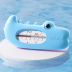 Termometru pentru Baie, Flippy, Plutitor, Rezistent la apa, Multifunctional, Model Crocodil, 2.7x6.5x3.7 cm, Albastru - imagine 2