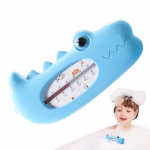 Termometru pentru Baie, Flippy, Plutitor, Rezistent la apa, Multifunctional, Model Crocodil, 2.7x6.5x3.7 cm, Albastru - imagine 6