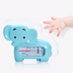 Termometru pentru Baie, Flippy, Plutitor, Rezistent la apa, Multifunctional, Model Elefant, 11.5x9x2 cm, Albastru - imagine 2