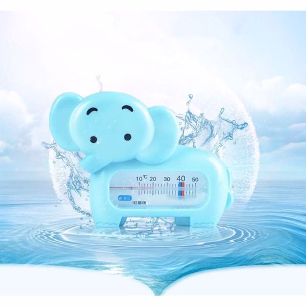 Termometru pentru Baie, Flippy, Plutitor, Rezistent la apa, Multifunctional, Model Elefant, 11.5x9x2 cm, Albastru - imagine 6