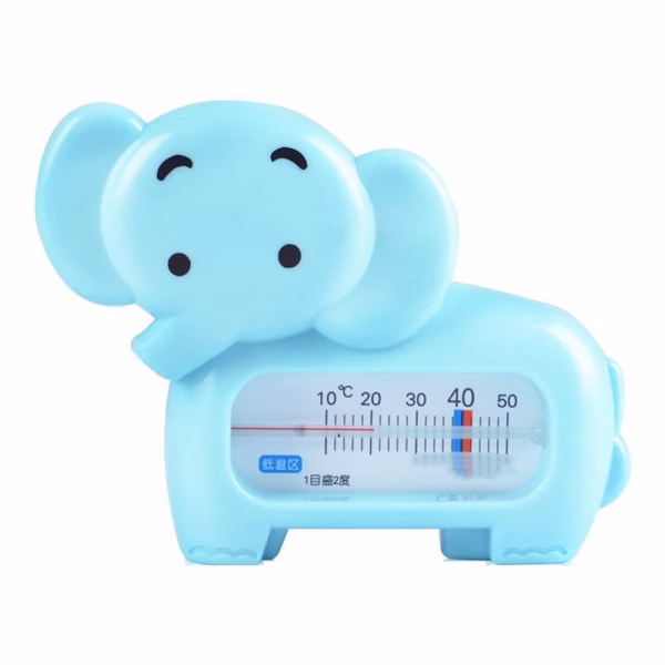 Termometru pentru Baie, Flippy, Plutitor, Rezistent la apa, Multifunctional, Model Elefant, 11.5x9x2 cm, Albastru - imagine 1