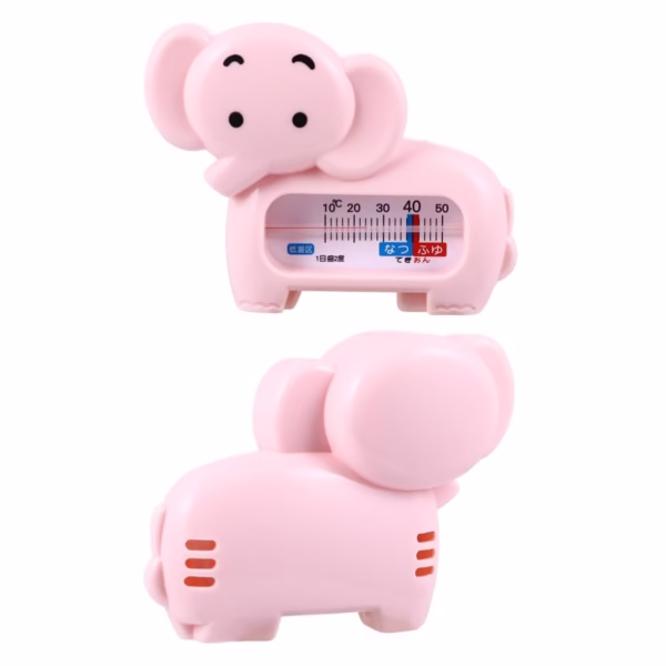 Termometru pentru Baie, Flippy, Plutitor, Rezistent la apa, Multifunctional, Model Elefant, 11.5x9x2 cm, Roz - imagine 4