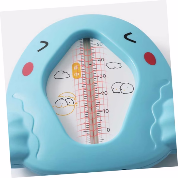 Termometru pentru Baie, Flippy, Plutitor, Rezistent la apa, Multifunctional, Model Gaina, 10.5x10.5x2.5 cm, Albastru - imagine 2