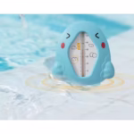 Termometru pentru Baie, Flippy, Plutitor, Rezistent la apa, Multifunctional, Model Gaina, 10.5x10.5x2.5 cm, Albastru - imagine 3