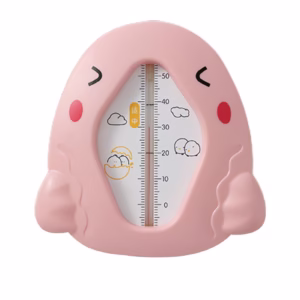 Termometru pentru Baie, Flippy, Plutitor, Rezistent la apa, Multifunctional, Model Gaina, 10.5x10.5x2.5 cm, Roz