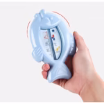 Termometru pentru Baie, Flippy, Plutitor, Rezistent la apa, Multifunctional, Model Peste, 15.5x9.5x2 cm, Albastru - imagine 3