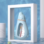 Termometru pentru Baie, Flippy, Plutitor, Rezistent la apa, Multifunctional, Model Urs Polar, 15x7.5x4 cm, Albastru - imagine 3
