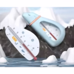 Termometru pentru Baie, Flippy, Plutitor, Rezistent la apa, Multifunctional, Model Urs Polar, 15x7.5x4 cm, Albastru - imagine 5