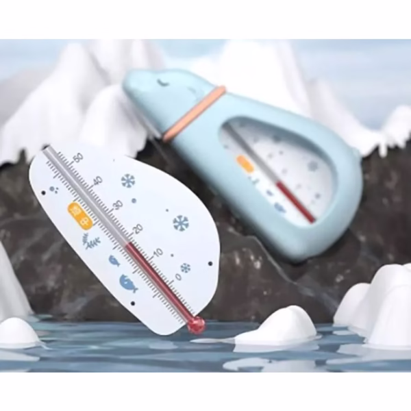 Termometru pentru Baie, Flippy, Plutitor, Rezistent la apa, Multifunctional, Model Urs Polar, 15x7.5x4 cm, Albastru - imagine 5