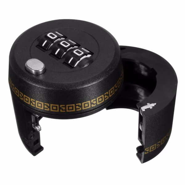 Lacat de Blocare pentru Sticle, Flippy, Lacat pentru Sticle cu Bauturi, din Plastic PP durabil, Cu Parola din 3 Cifre, 40 x 42 x 45 mm, Negru - imagine 1