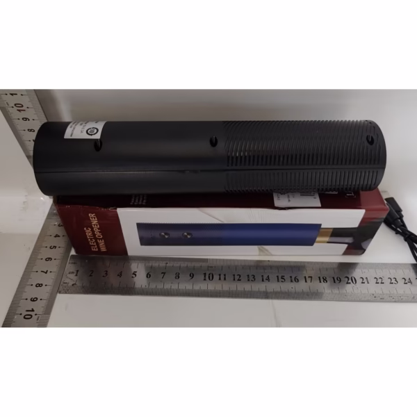 Tirbuson Electric, Flippy, Deschizator Sticle de Vin, Incarcare USB, 20 x 4.6 cm, Negru - imagine 2