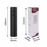 Tirbuson Electric, Flippy, Deschizator Sticle de Vin, Incarcare USB, 20 x 4.6 cm, Negru - imagine 3