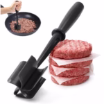 Tocator de Carne Manual, Flippy, cu Lama pentru Tocarea si Amestecarea Carnii, 28x6cm, cu 5 Lame Curbate, Rezistent la Caldura, Multifunctional, Plastic Rezistent, Negru - imagine 6