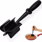 Tocator de Carne Manual, Flippy, cu Lama pentru Tocarea si Amestecarea Carnii, 28x6cm, cu 5 Lame Curbate, Rezistent la Caldura, Multifunctional, Plastic Rezistent, Negru - imagine 7