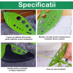 Tocator manual pentru ierburi Flippy, instrument de curatat frunze, tocator, margini ascutie, 9 gauri de diferite dimensiuni, multifunctional, material otel inoxidabil, rezistent la rugina, 14 x 5.5 cm, verde - imagine 6