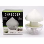 Tocator manual pentru usturoi, in forma de usturoi, cutite rezistente, utilizare prin apasare, material ABS si inox, 9.5x9.5x9.3 cm, alb - imagine 4