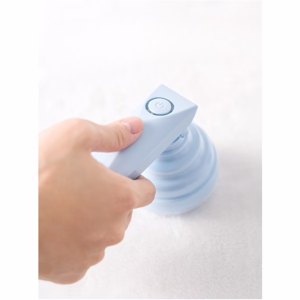 Aparat Pentru Curatat Scame, Par Si Praf, Flippy, Trimmer pentru Diferite Tipuri De Material, Cu Lame Din Otel Inoxidabil, Maner Flexibil, Incarcare Prin USB, 13x8 cm, Albastru - imagine 5