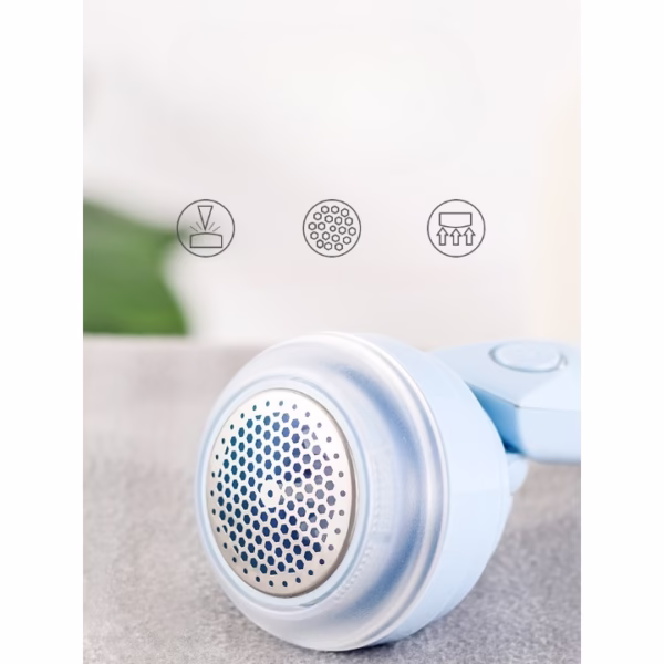 Aparat Pentru Curatat Scame, Par Si Praf, Flippy, Trimmer pentru Diferite Tipuri De Material, Cu Lame Din Otel Inoxidabil, Maner Flexibil, Incarcare Prin USB, 13x8 cm, Albastru - imagine 7