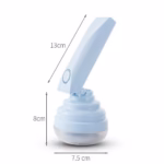 Aparat Pentru Curatat Scame, Par Si Praf, Flippy, Trimmer pentru Diferite Tipuri De Material, Cu Lame Din Otel Inoxidabil, Maner Flexibil, Incarcare Prin USB, 13x8 cm, Albastru - imagine 8