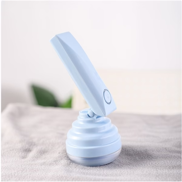 Aparat Pentru Curatat Scame, Par Si Praf, Flippy, Trimmer pentru Diferite Tipuri De Material, Cu Lame Din Otel Inoxidabil, Maner Flexibil, Incarcare Prin USB, 13x8 cm, Albastru - imagine 12