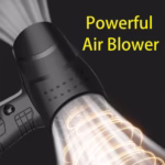 Suflanta de Aer Multifunctionala Portabila, Flippy, Incarcare Auto, pentru Gratar, Masina, Indepartare Frunze si Praf, 1500 mAh, Viteta de Rotatie 25000 RPM, 2 Baterii de Li si Incarcator, Buton Lateral, Bej - imagine 3