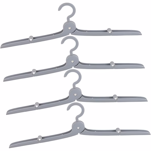 Umeras Pliabil de Calatorie, Flippy, Mini Cuier Portabil pentru Haine, Suport de Uscare, 14x7x1.4cm, Gri - imagine 3