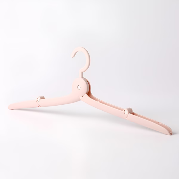 Umeras Pliabil de Calatorie, Flippy, Mini Cuier Portabil pentru Haine, Suport de Uscare, 14x7x1.4cm, Roz - imagine 1