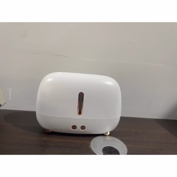 Umidificator de tip flacara, Flippy, cu aromaterapie, 7 culori, 250 ml, alb - imagine 9