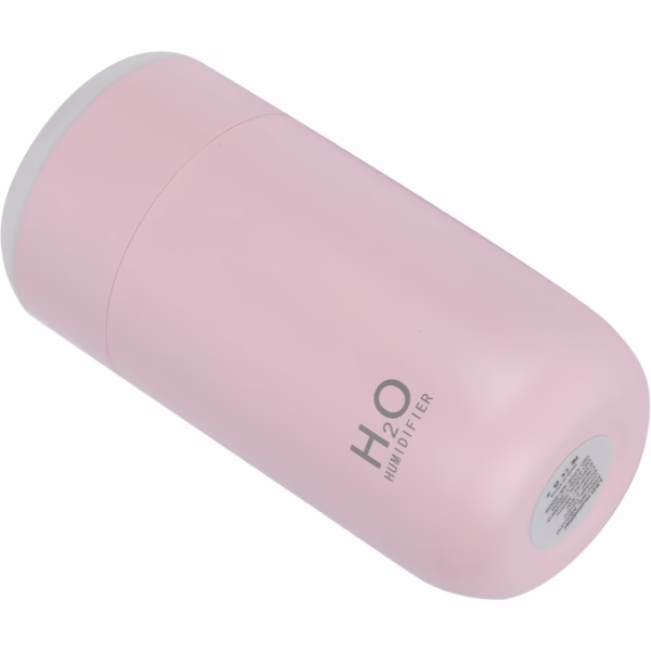 Umidificator, H2O, cu Difuzor de Aroma, Lumina de Noapte LED in 7 Culori, Zgomot Redus, 14.7x7.2cm, 350mL, Culoare Roz - imagine 10