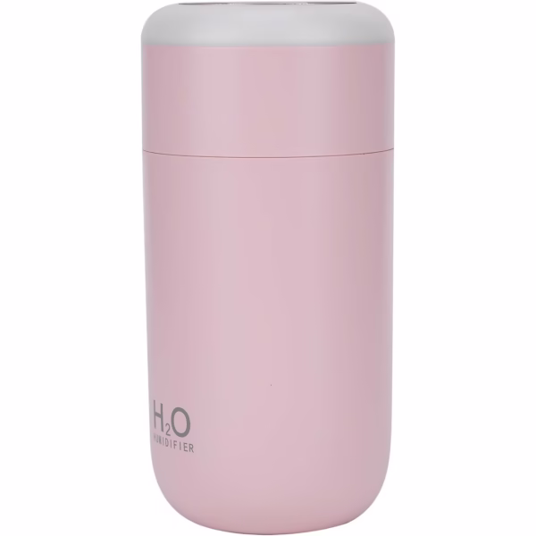 Umidificator, H2O, cu Difuzor de Aroma, Lumina de Noapte LED in 7 Culori, Zgomot Redus, 14.7x7.2cm, 350mL, Culoare Roz - imagine 11