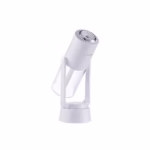 Umidificator si Purificator aer ultrasonic portabil, rezervor 200ml, cu ioni negativi, LED 7 culori, rotatie 360 grade, Alb - imagine 2