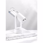 Umidificator si Purificator aer ultrasonic portabil, rezervor 200ml, cu ioni negativi, LED 7 culori, rotatie 360 grade, Alb - imagine 4