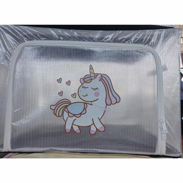 Cutie de Depozitare, Flippy, pentru Camera Copiilor, 66L, din PVC, Model Unicorn, 50 x 40 x 33 cm, Transparent - imagine 2