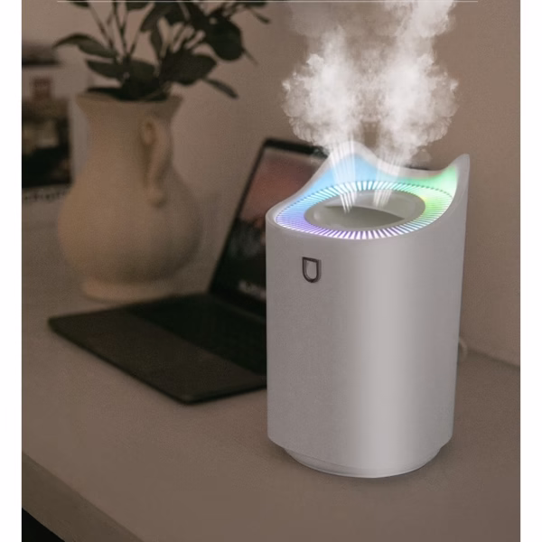 Umidificator cu duza dubla, Flippy, de capacitate mare 3L, alb - imagine 2