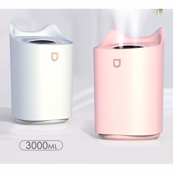 Umidificator cu duza dubla, Flippy, de capacitate mare 3L, alb - imagine 6