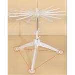 Uscator de Rufe Vertical, Flippy, 2 Niveluri, Pliabil, din ABS+PP+Otel Inoxidabil, Rotire 360 Grade, 130 x 75 cm, Alb - imagine 6