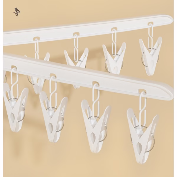 Uscator de Rufe Vertical, Flippy, 3 Niveluri, Pliabil, din ABS+PP+Otel Inoxidabil, Rotire 360 Grade, 178.7 x 75 cm, Alb - imagine 5