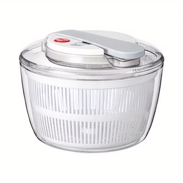 Uscator Manual pentru Salata si Verdeturi, Flippy, Plastic, 16x15x21 cm, Capacitate 3L, Alb - imagine 1