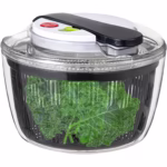 Uscator Manual pentru Salata si Verdeturi, Flippy, Plastic, 16x15x21 cm, Capacitate 3L, Negru - imagine 2