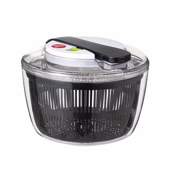 Uscator Manual pentru Salata si Verdeturi, Flippy, Plastic, 16x15x21 cm, Capacitate 3L, Negru - imagine 1