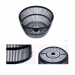 Uscator Manual pentru Salata si Verdeturi, Flippy, Plastic, 20x20x25 cm, Capacitate 5L, Negru - imagine 3