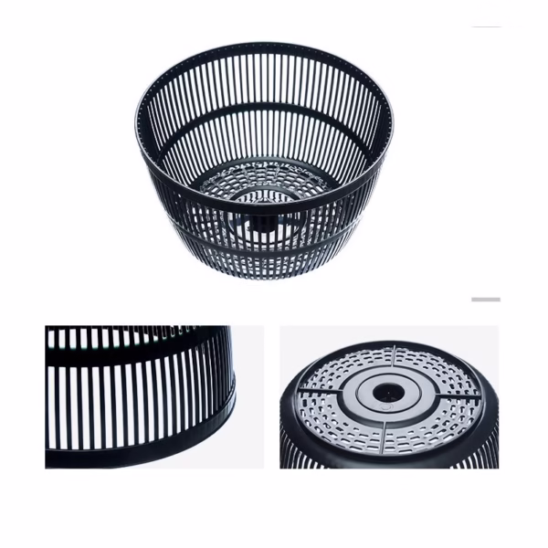 Uscator Manual pentru Salata si Verdeturi, Flippy, Plastic, 20x20x25 cm, Capacitate 5L, Negru - imagine 3