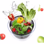 Uscator Manual pentru Salata si Verdeturi, Flippy, Plastic, 20x20x25 cm, Capacitate 5L, Negru - imagine 5