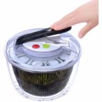 Uscator Manual pentru Salata si Verdeturi, Flippy, Plastic, 20x20x25 cm, Capacitate 5L, Negru - imagine 10