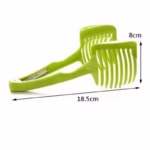 Ustenisla de bucatarie tip cleste pentru feliat fructe si legume Flippy, material ABS, 8 x 18.5 cm, verde - imagine 3