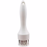 Ustensila pentru fragezit carnea, cu 21 de tije ascutite din inox 304, 20 cm, alb - imagine 3