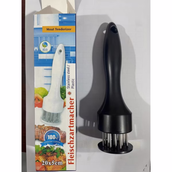 Ustensila pentru fragezit carnea, cu 21 de tije ascutite din inox 304, 20 cm, negru - imagine 5