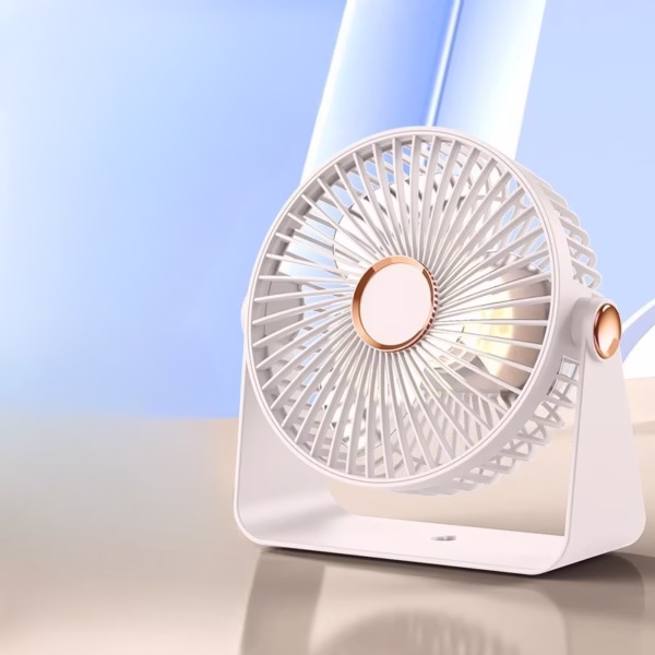 Ventilator 2in1, Flippy, de Masa/de Perete, Incarcare USB, 3.7 V, 4.5 W, 1200 mAh, 17.5 x 17 x 7.6 cm, Alb - imagine 2
