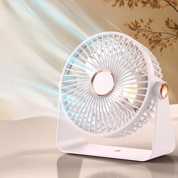 Ventilator 2in1, Flippy, de Masa/de Perete, Incarcare USB, 3.7 V, 4.5 W, 1200 mAh, 17.5 x 17 x 7.6 cm, Alb - imagine 3