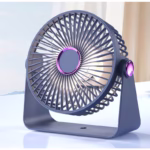 Ventilator 2in1, Flippy, de Masa/de Perete, Incarcare USB, 3.7 V, 4.5 W, 1200 mAh, 17.5 x 17 x 7.6 cm, Albastru Fumuriu - imagine 4